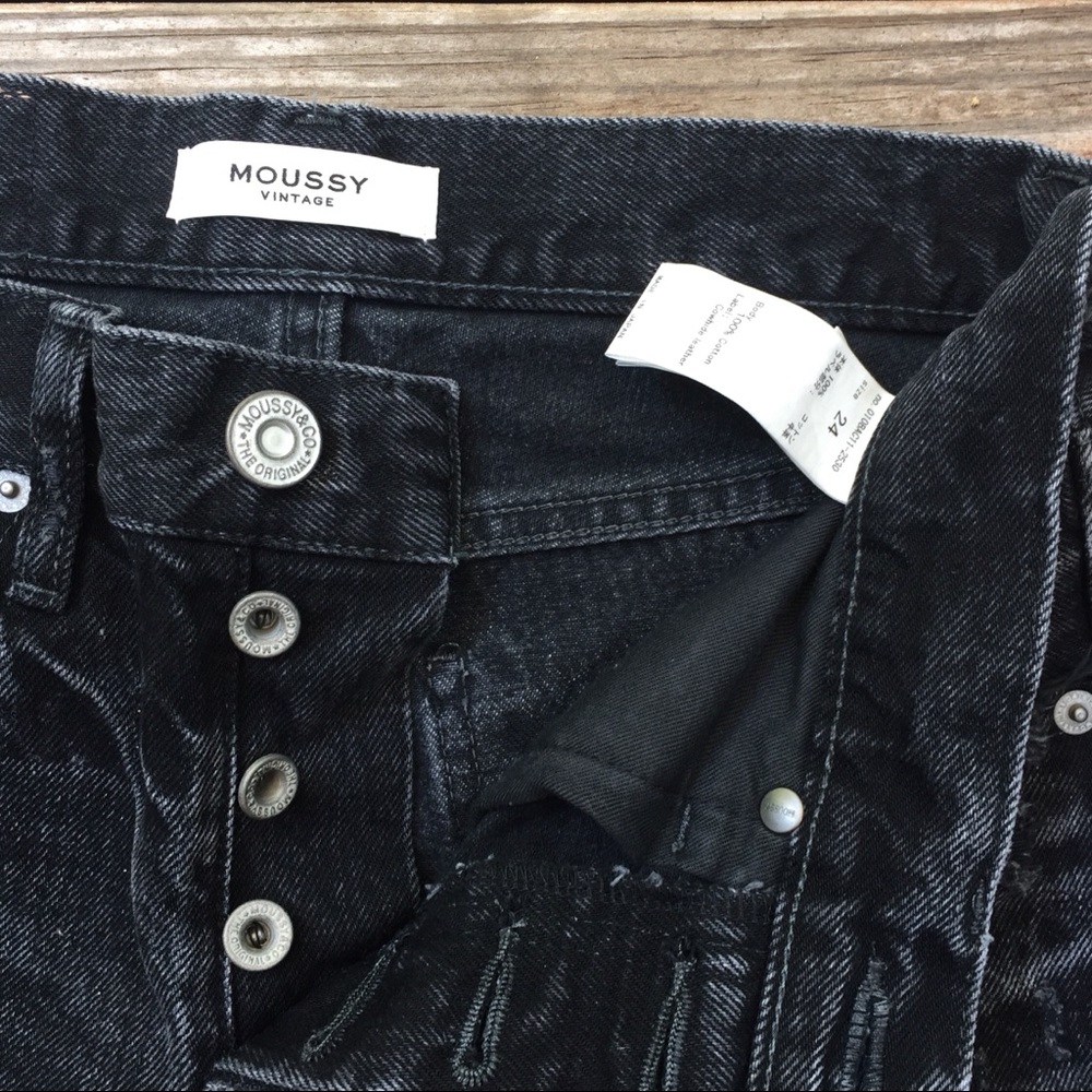 Moussy Vintage distressed skinny Black jeans - Picture 5 of 6